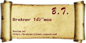 Brekner Tímea névjegykártya